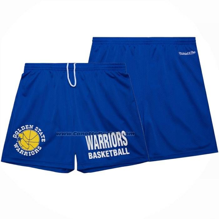 Pantaloncini Golden State Warriors Mitchell & Ness Hardwood Classics Royal